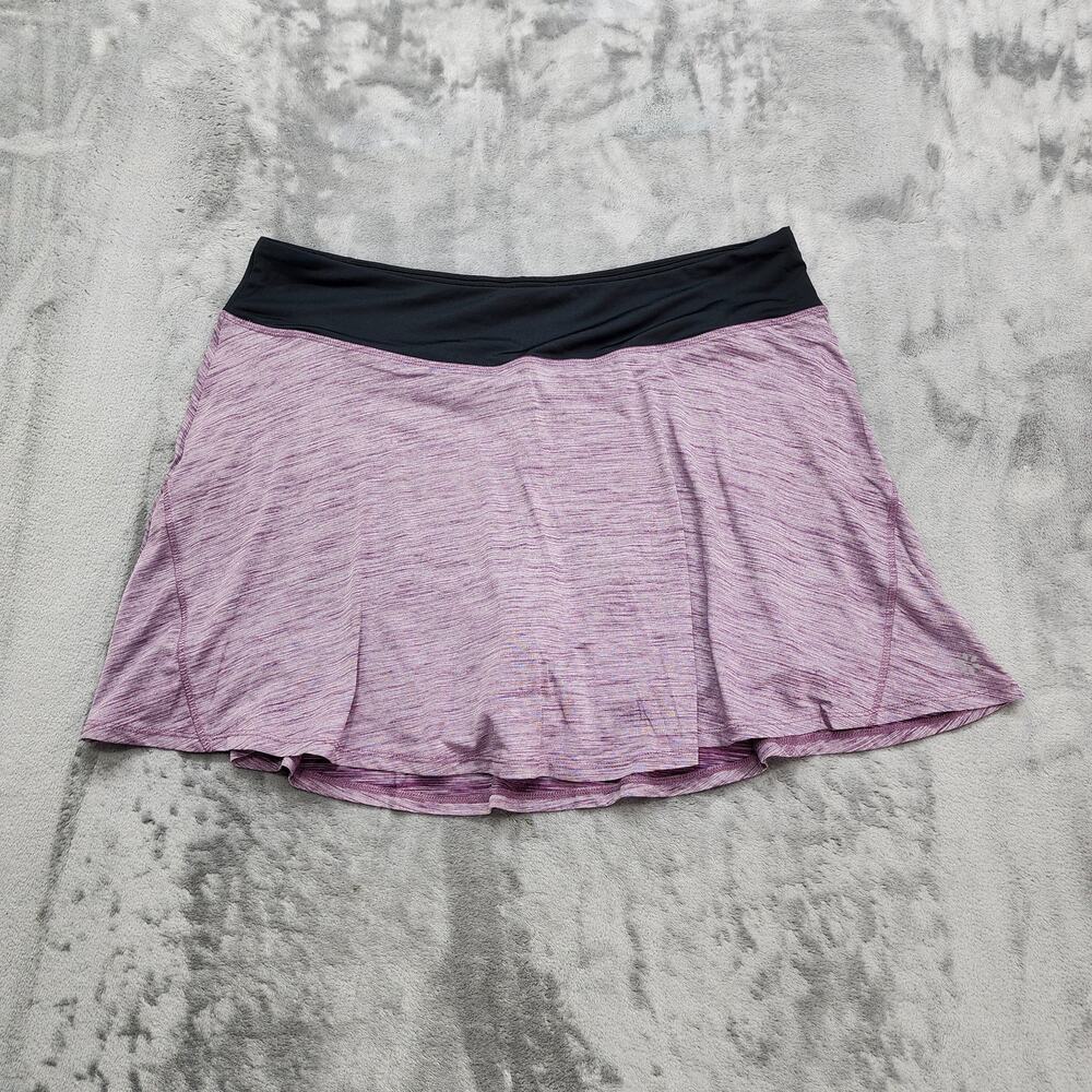 Nine West Active Skort Womens 2X Heathered Purple Black Skirt Shorts Tennis Golf